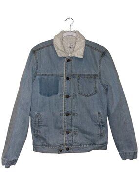 KuwallaTee Denim Jacket with Sherpa Lining | L